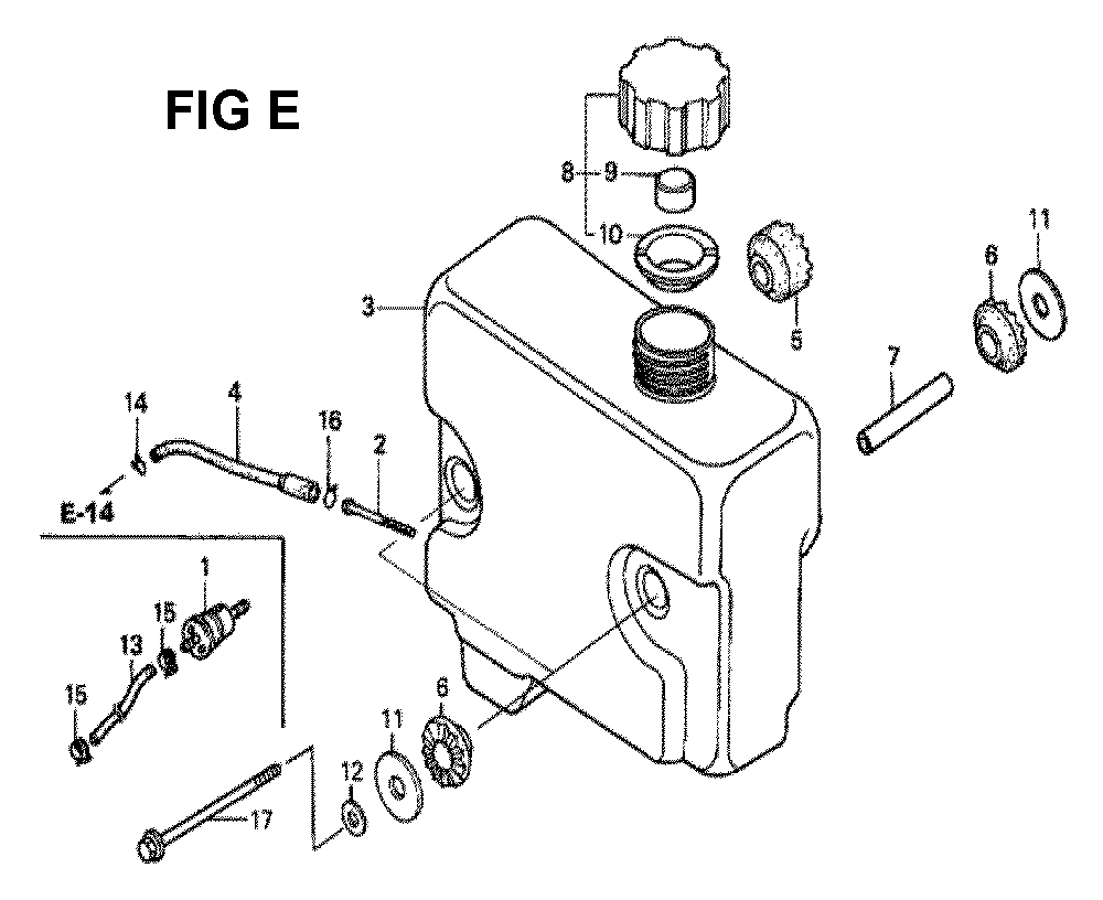 Fig-2 Diagram and Parts List for GXV340K2 Type DA2 Honda Engine