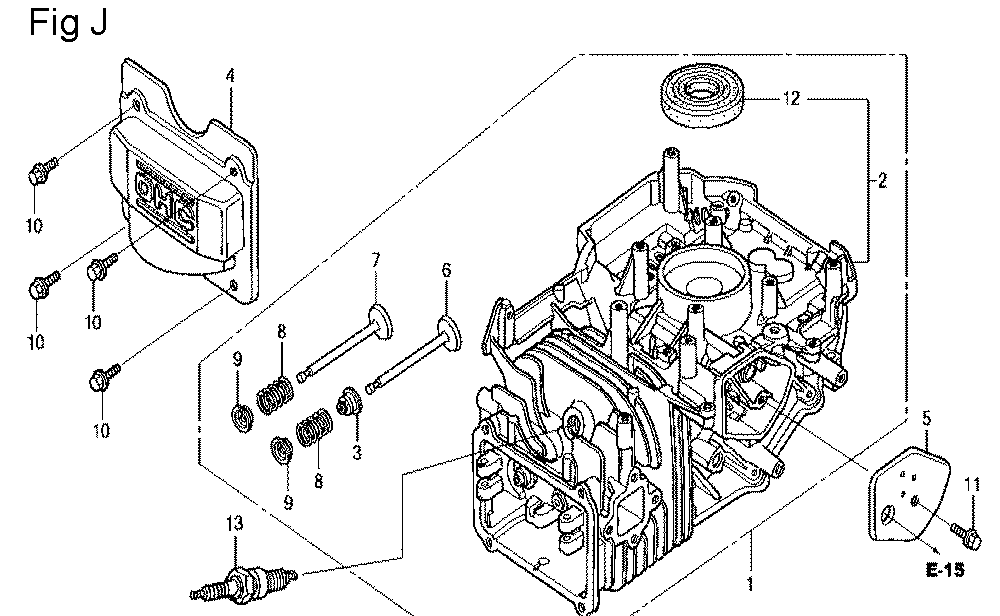 Fig-14 Diagram and Parts List for GCV160LA Type N7A1 Honda Engine