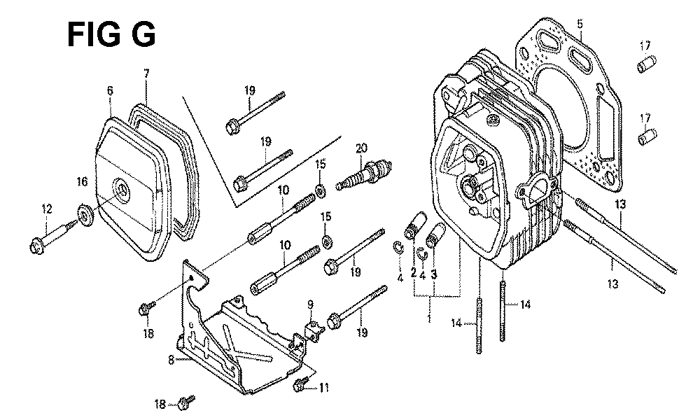 Fig-4 Diagram and Parts List for GXV340K1 Type DX3 Honda Engine