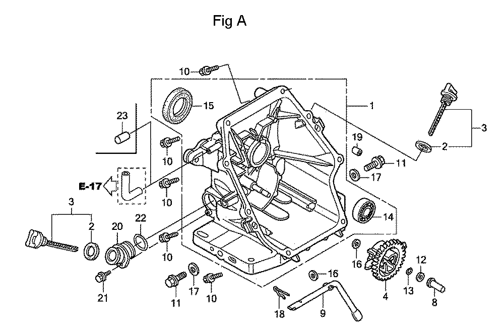 Fig-1 Diagram and Parts List for GC160A Type PHA Honda Engine