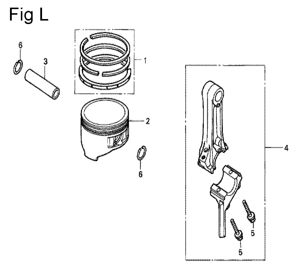 Fig-12 Diagram and Parts List for GC190A Type SHE6 Honda Engine