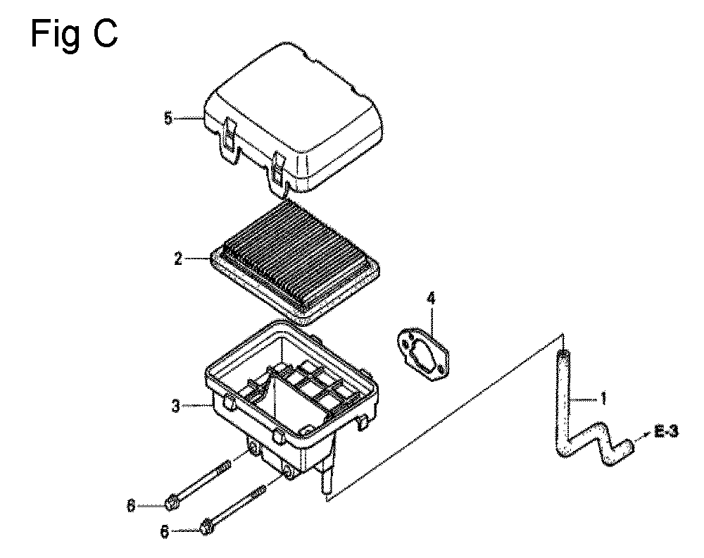 Fig-3 Diagram and Parts List for GC135 Type PXD Honda Engine