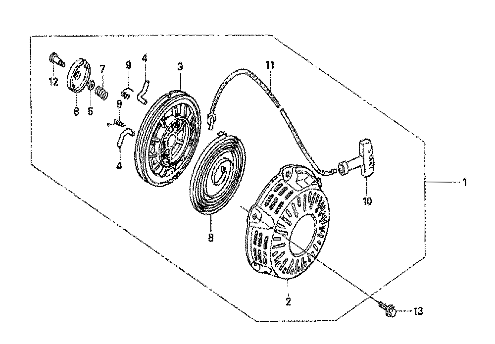 Fig-0 Diagram and Parts List for GX120U1 Type WD12 Honda Engine