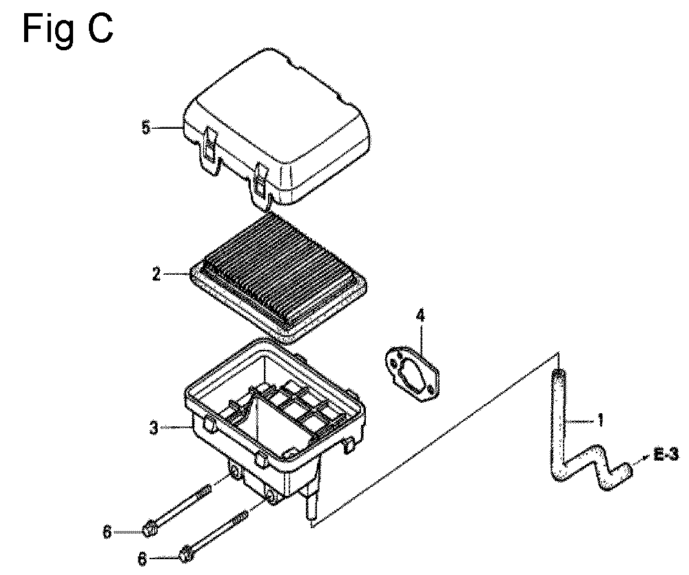 Fig-3 Diagram and Parts List for GC135 Type QHC1 Honda Engine