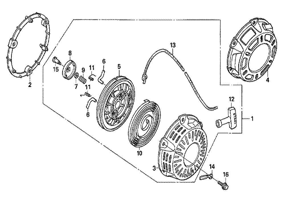 Fig-0 Diagram and Parts List for GX200U Type QXU Honda Engine