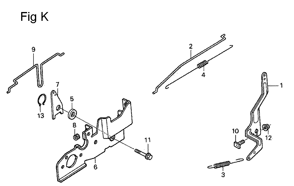 Fig-11 Diagram and Parts List for GSV190A Type S1A Honda Engine