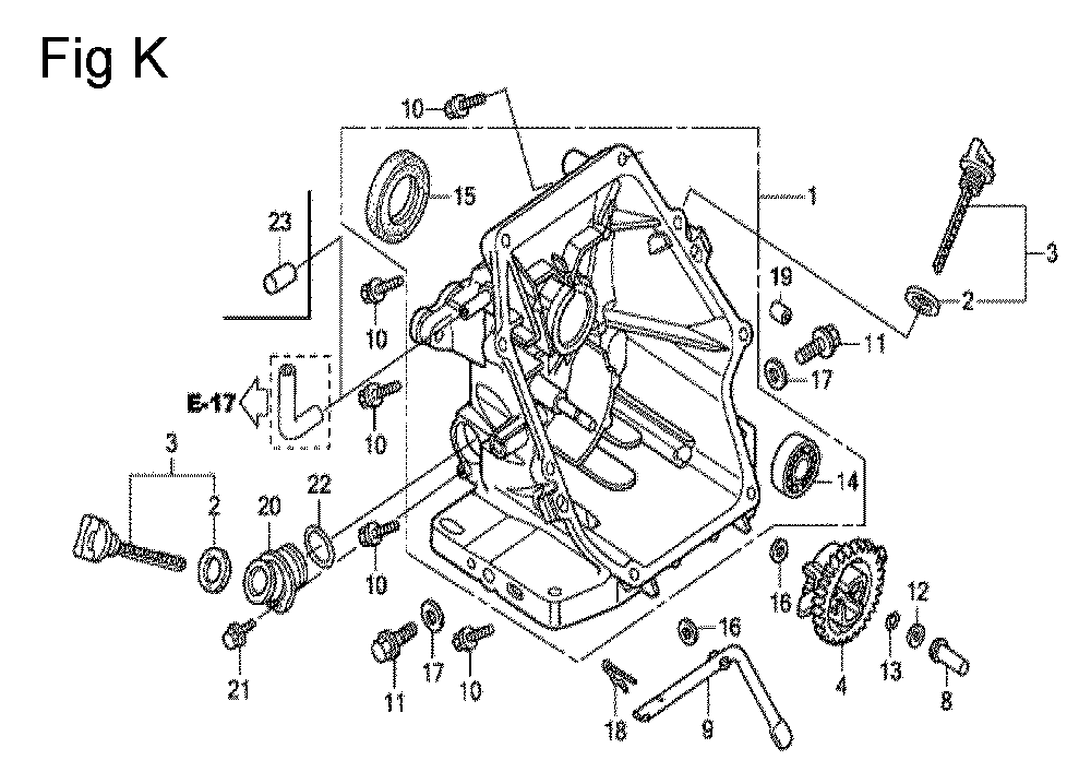 Fig-11 Diagram and Parts List for GC160 Type VXC Honda Engine