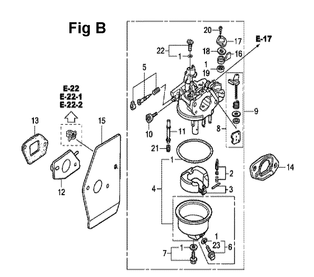 Fig-11 Diagram and Parts List for GXV160UH2 Type TBE Honda Engine