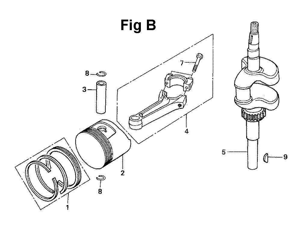 Fig-11 Diagram and Parts List for GXV120 Type A12 Honda Engine