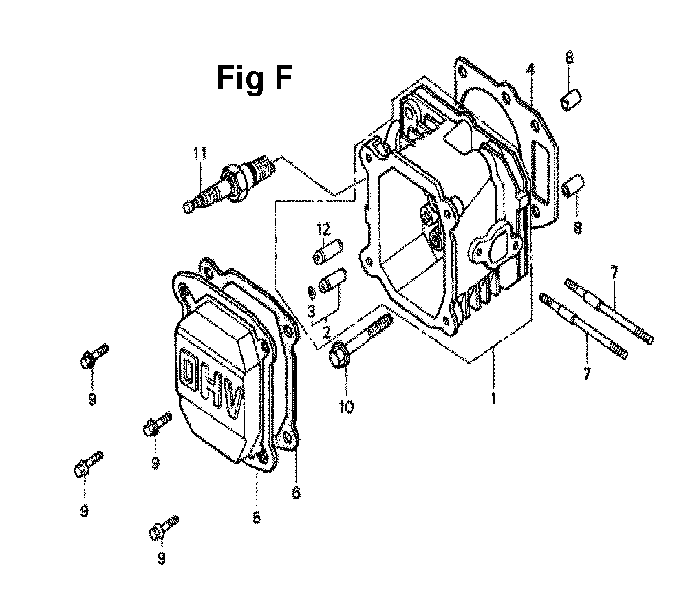 Fig-2 Diagram and Parts List for GXV140 Type N2C Honda Engine