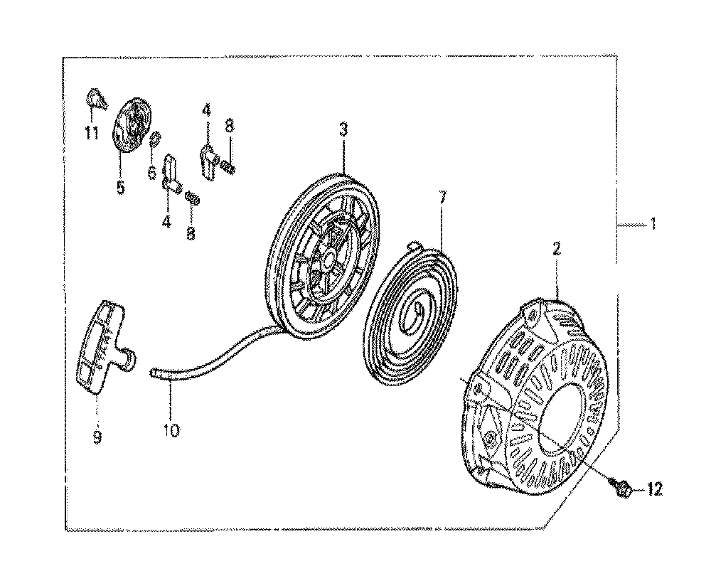 Fig-0 Diagram and Parts List for GX120K1 (SD)(43-9999999) Honda Engine