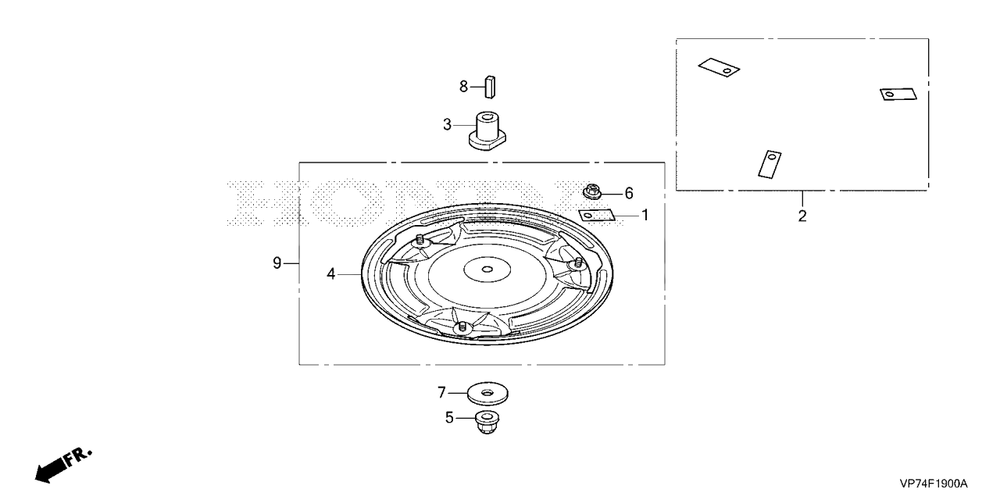 Rotary Blade Diagram and Parts List for HRM310K1 (Type  EAA)(MBEF-2004274 - 9999999) Honda Lawn Mower