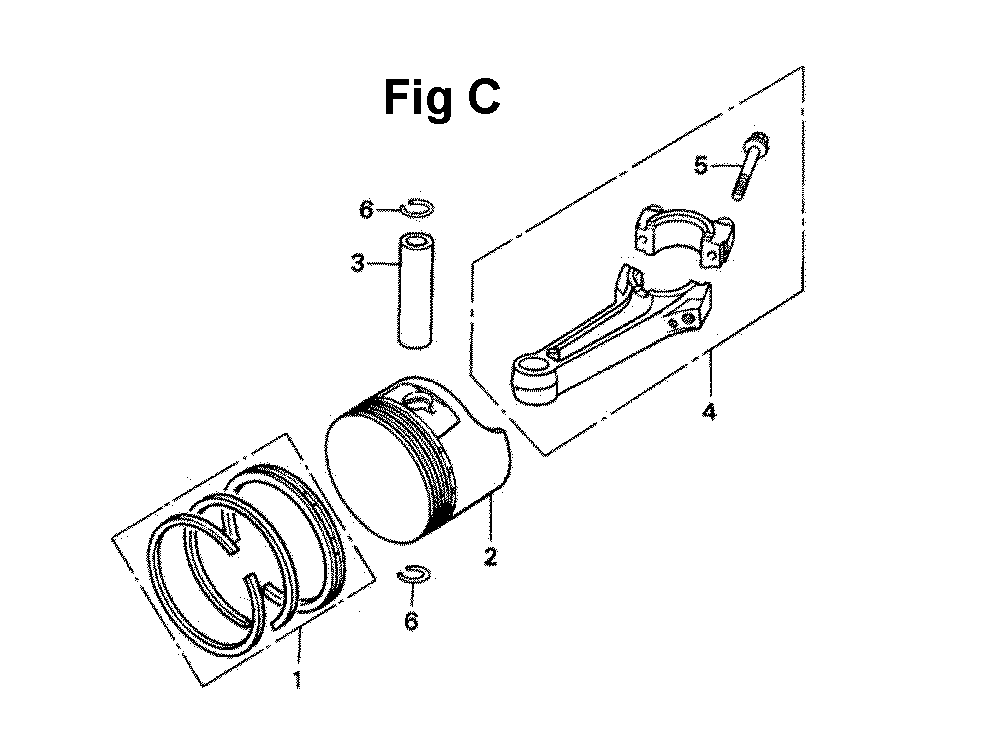 Fig-6 Diagram and Parts List for GXV140 Type A1B Honda Engine