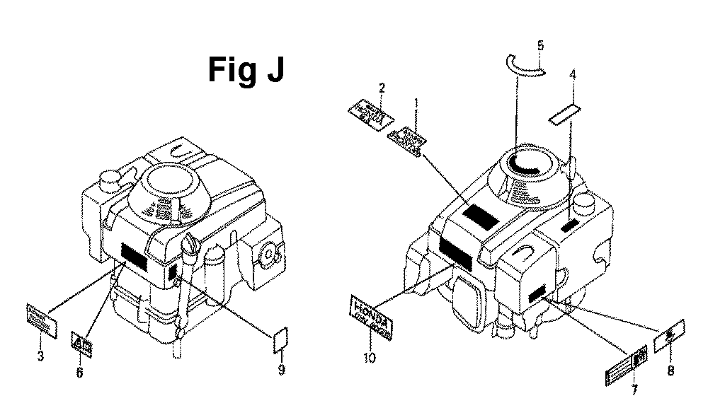 Fig-4 Diagram and Parts List for GXV270 Type DN Honda Engine