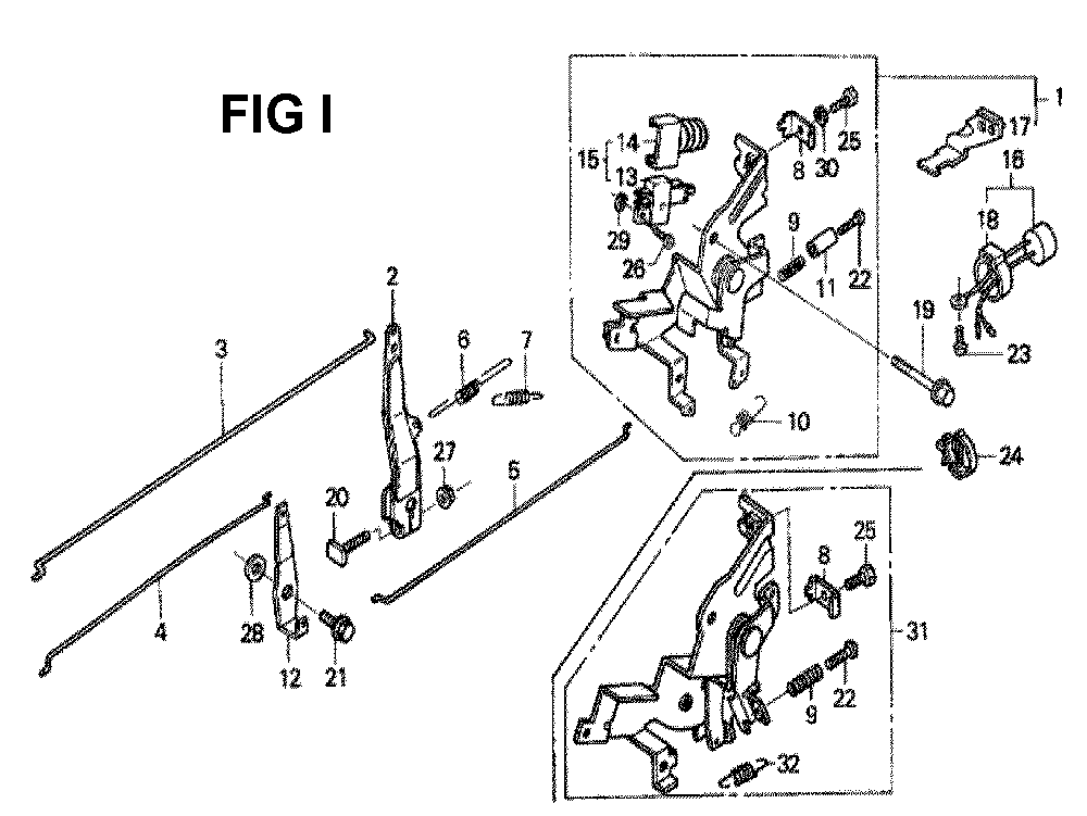 Fig-8 Diagram and Parts List for GXV340K2 Type DN3 Honda Engine