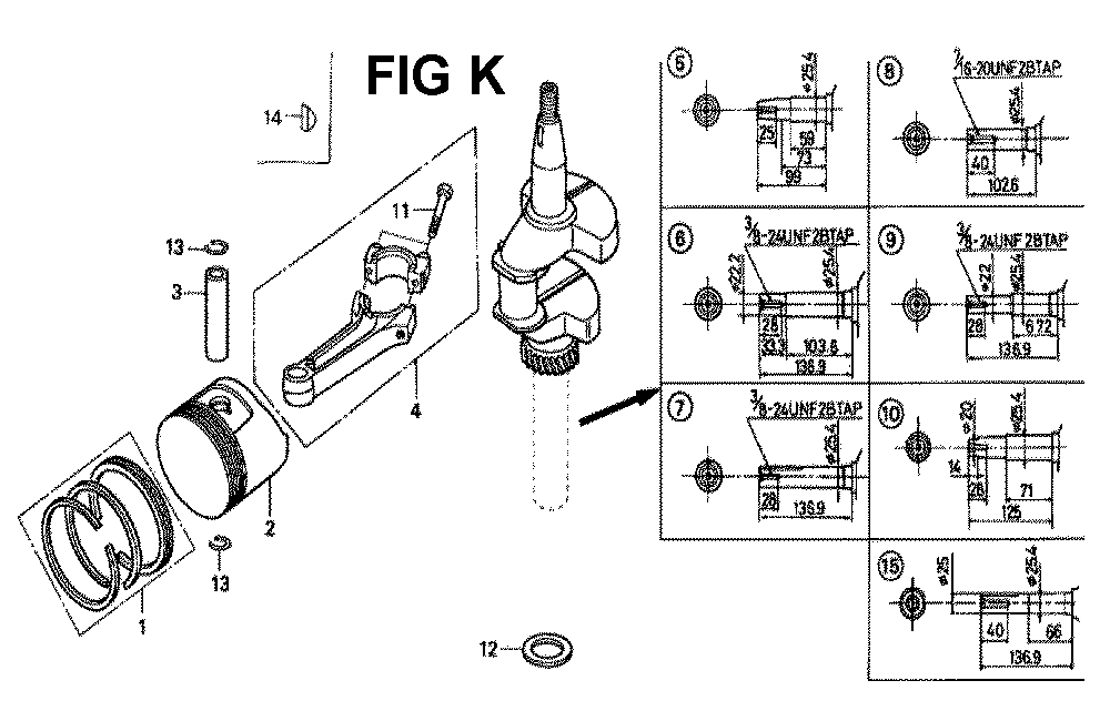 Fig-2 Diagram and Parts List for GXV160K1 Type SFY1 Honda Engine