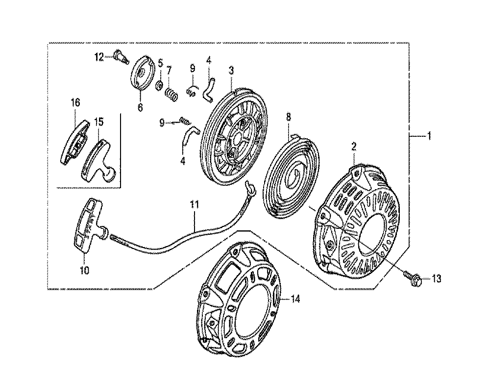 Fig-0 Diagram and Parts List for GX160UT1 Type WKT6 Honda Engine