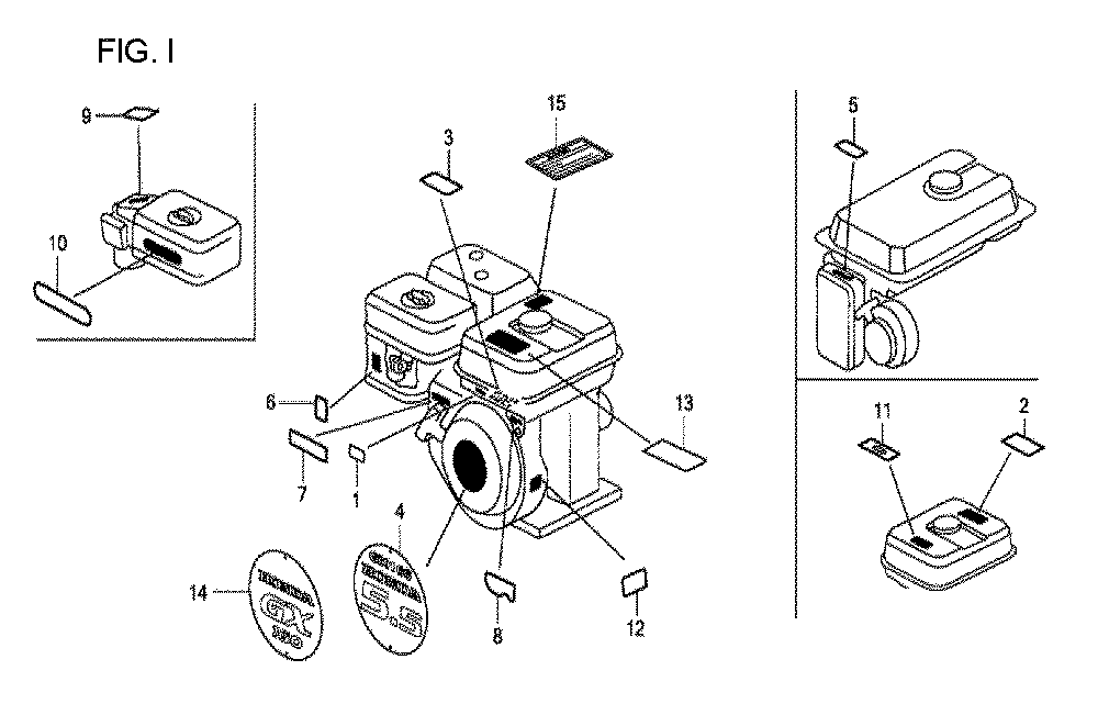 Fig-7 Diagram and Parts List for GX160U1 Type TCS2 Honda Engine