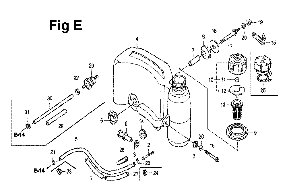 Fig-13 Diagram and Parts List for GXV160UH2 Type SFL2 Honda Engine