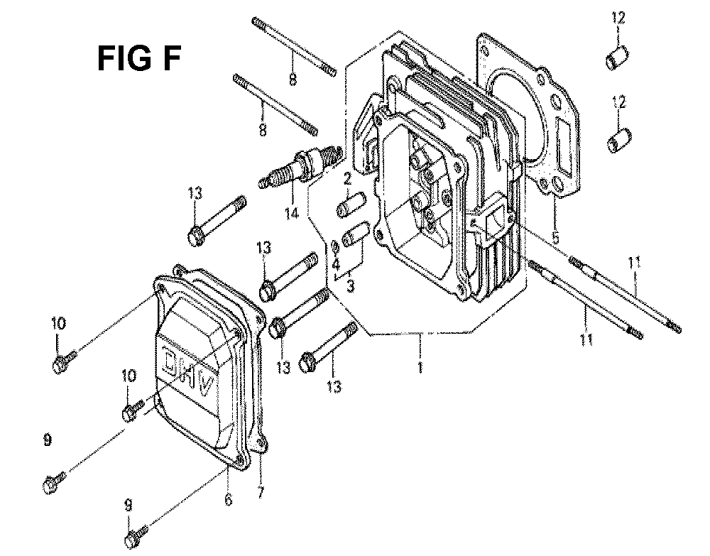 Fig-13 Diagram and Parts List for GXV160K1 Type SFLA Honda Engine