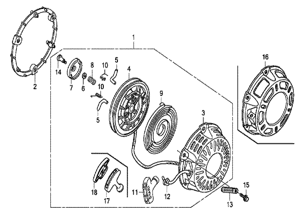 Fig-0 Diagram and Parts List for GX200UT Type QXD4 Honda Engine