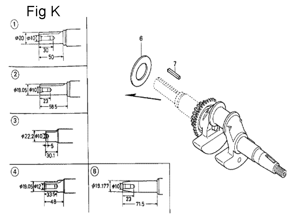 Fig-11 Diagram and Parts List for GC190A Type QHC Honda Engine