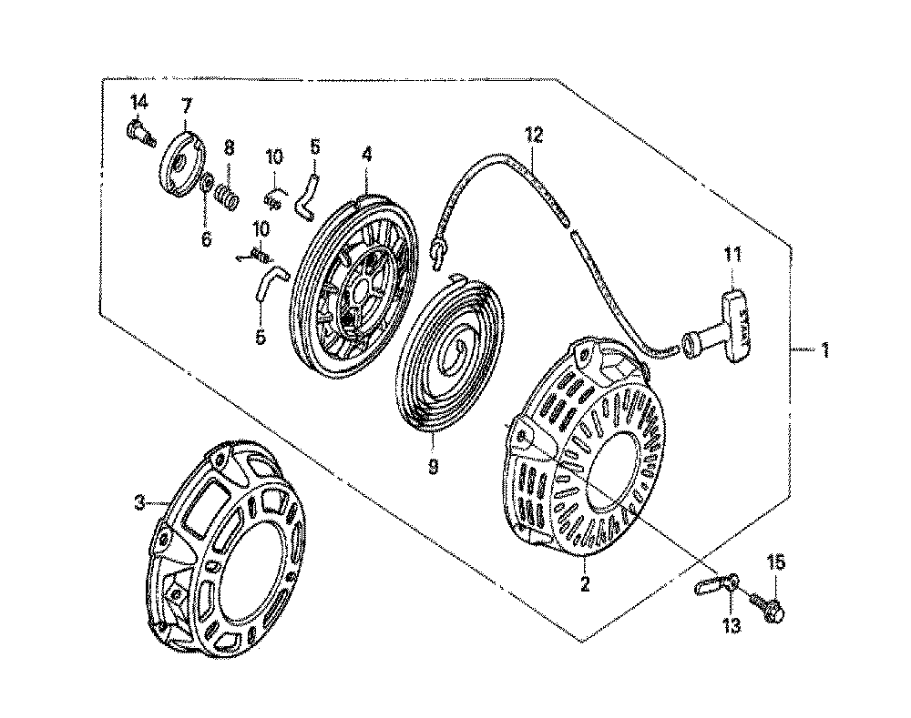 Fig-0 Diagram and Parts List for GX160U1 Type WKD6 Honda Engine