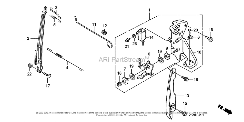 Control (2) Diagram and Parts List for GC160LA (typeQHAJ)(GCAHA-3599750) Honda Engine