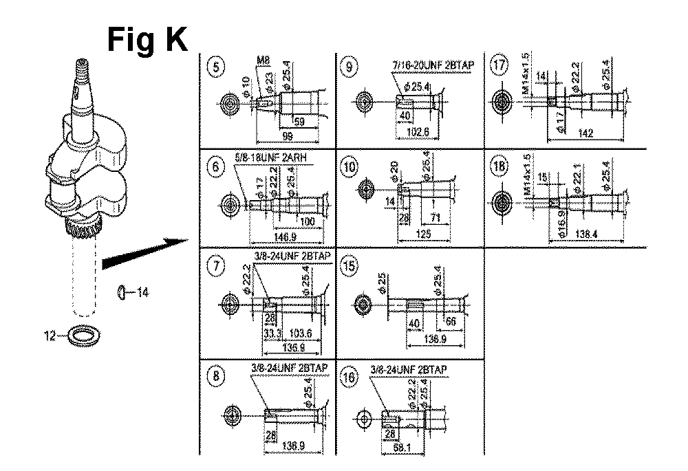 Fig-10 Diagram and Parts List for GXV160UH2 Type SFL2 Honda Engine