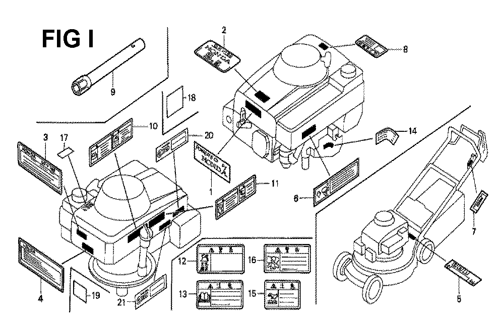 Fig-7 Diagram and Parts List for GXV160 Type N5C Honda Engine