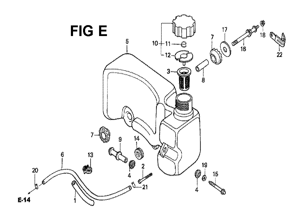 Fig-14 Diagram and Parts List for GXV160 Type SFSK Honda Engine