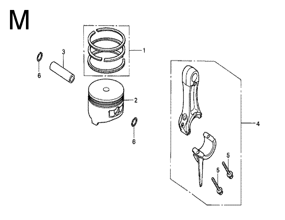 Fig-13 Diagram and Parts List for GX100 Type VA2 Honda Engine