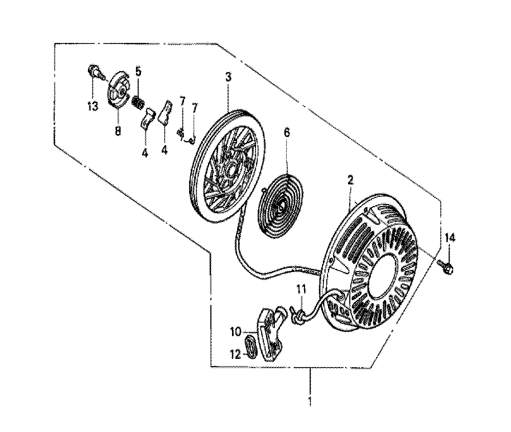 Fig-0 Diagram and Parts List for GX240K1 Type ES1A Honda Engine