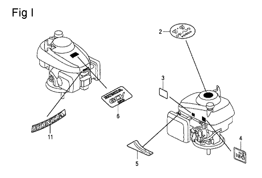 Fig-9 Diagram and Parts List for GCV160LA Type S3A Honda Engine