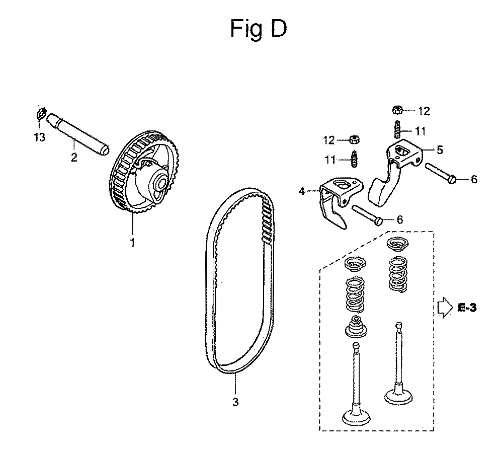 Fig-4 Diagram and Parts List for GC160 Type QBC Honda Engine