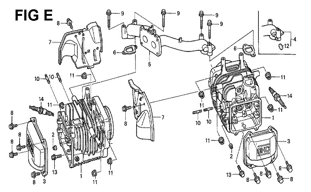 Fig-5 Diagram and Parts List for GXV530 Type DXA1A Honda Engine