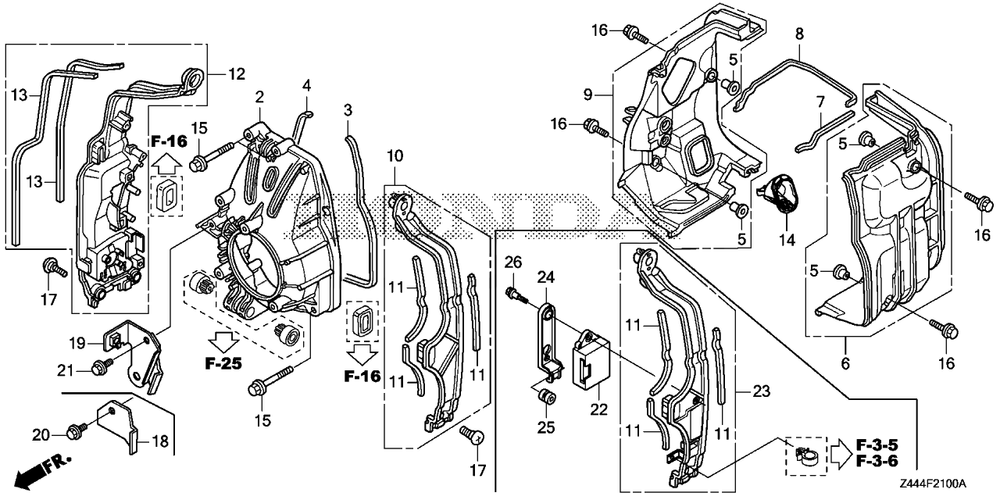 Fan Cover-Shroud Diagram and Parts List for EU2200IT (Type  A3)(EAMT-1000001 - 9999999) Honda Generator