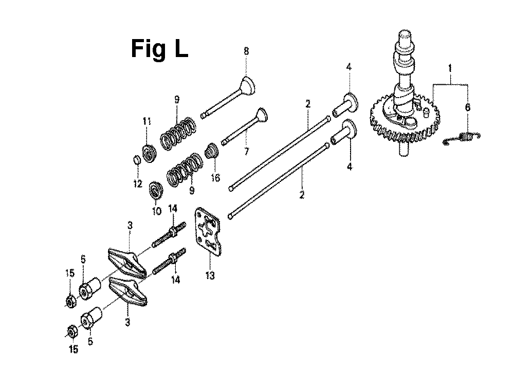Fig-1 Diagram and Parts List for GXV120 Type N2F Honda Engine