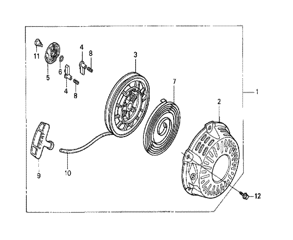 Fig-0 Diagram and Parts List for GX120K1 (LJD2)(43-9099999) Honda Engine