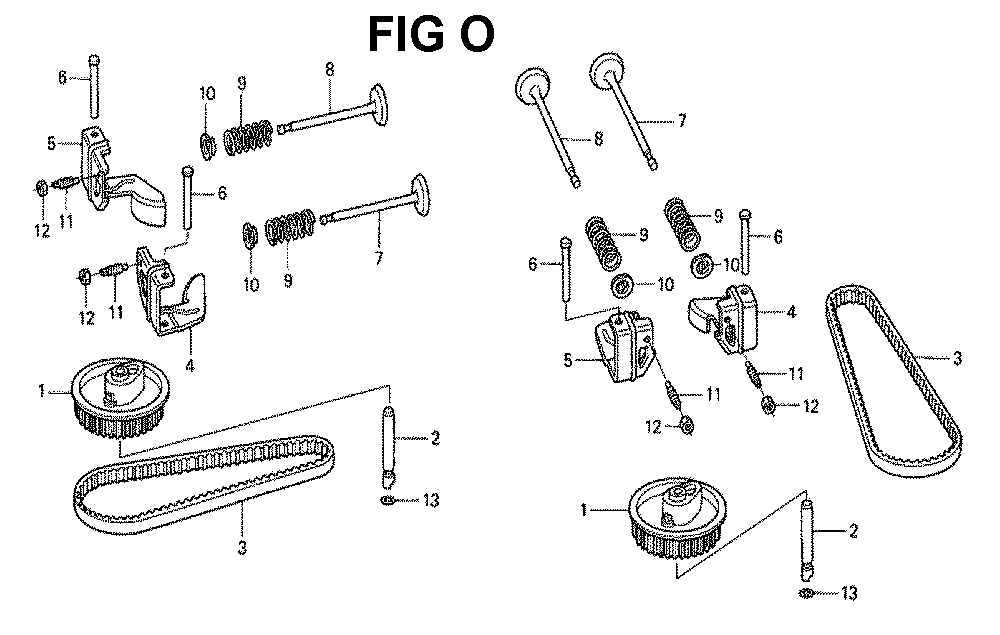 Fig-11 Diagram and Parts List for GXV530 Type QXU4A Honda Engine