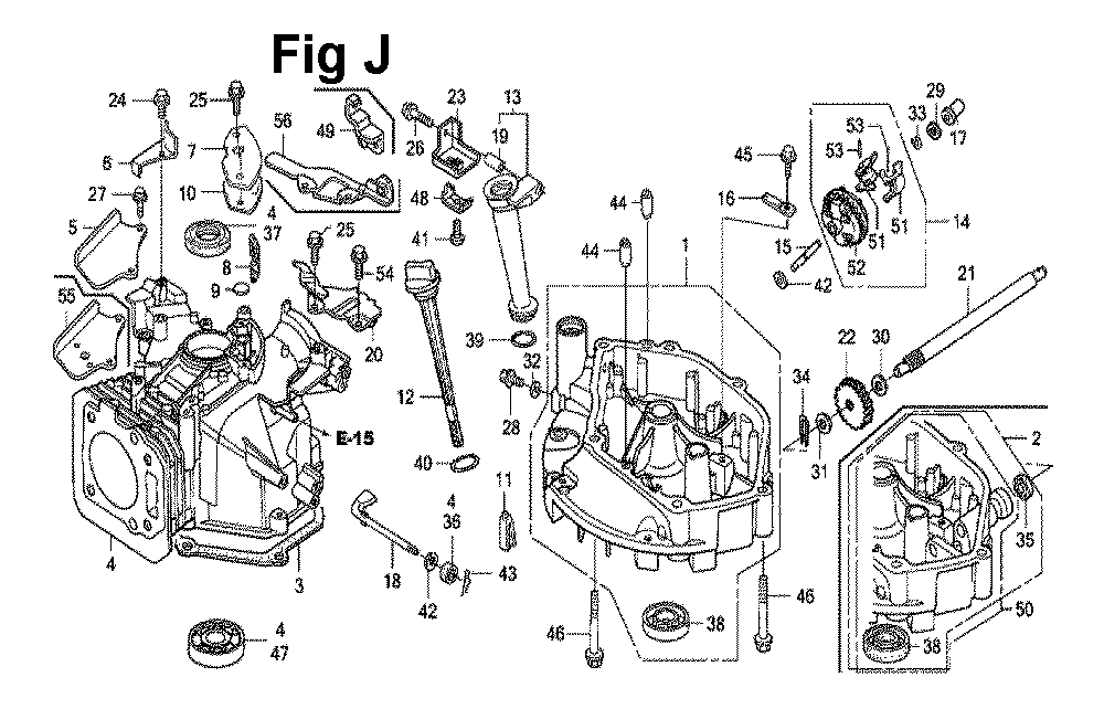 Fig-6 Diagram and Parts List for GXV160UH2 Type A1T Honda Engine