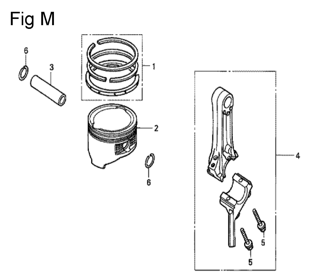 Fig-13 Diagram and Parts List for GC160 Type QHEB Honda Engine