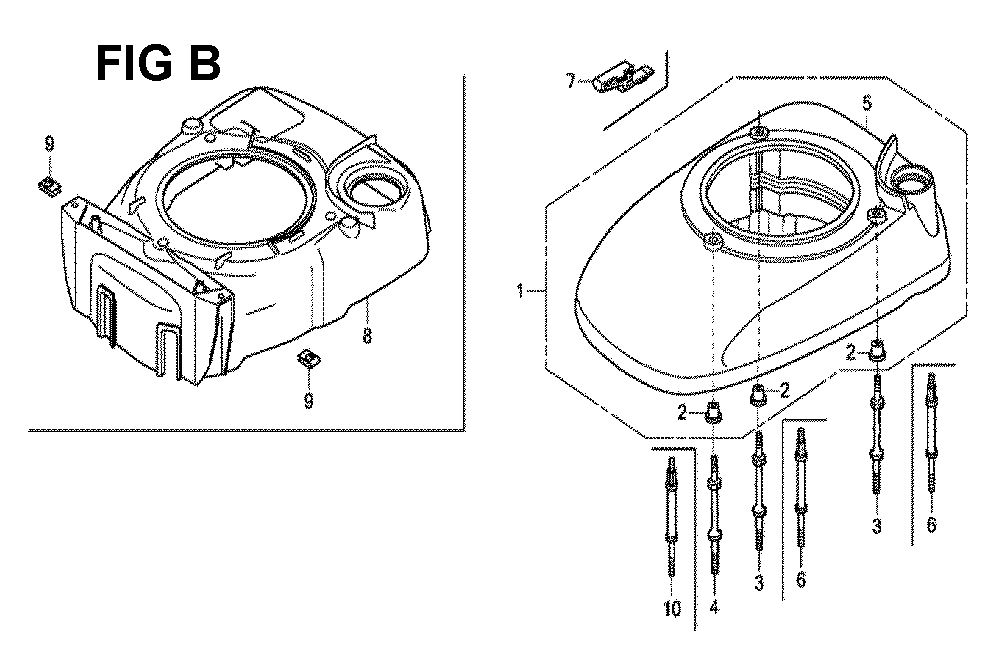 Fig-2 Diagram and Parts List for GCV190LA Type N5AV Honda Engine