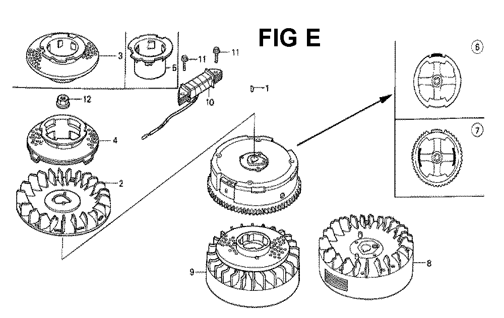 Fig-9 Diagram and Parts List for GXV160K1 Type N426 Honda Engine