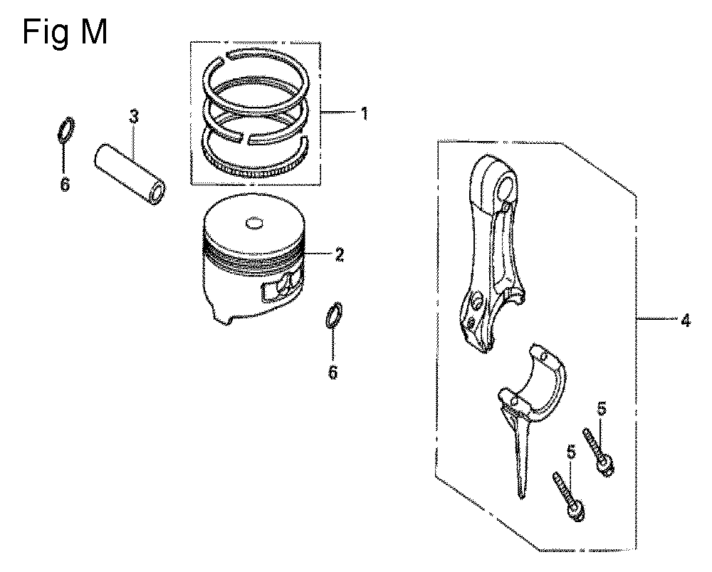 Fig-13 Diagram and Parts List for GX100U Type KRBD Honda Engine
