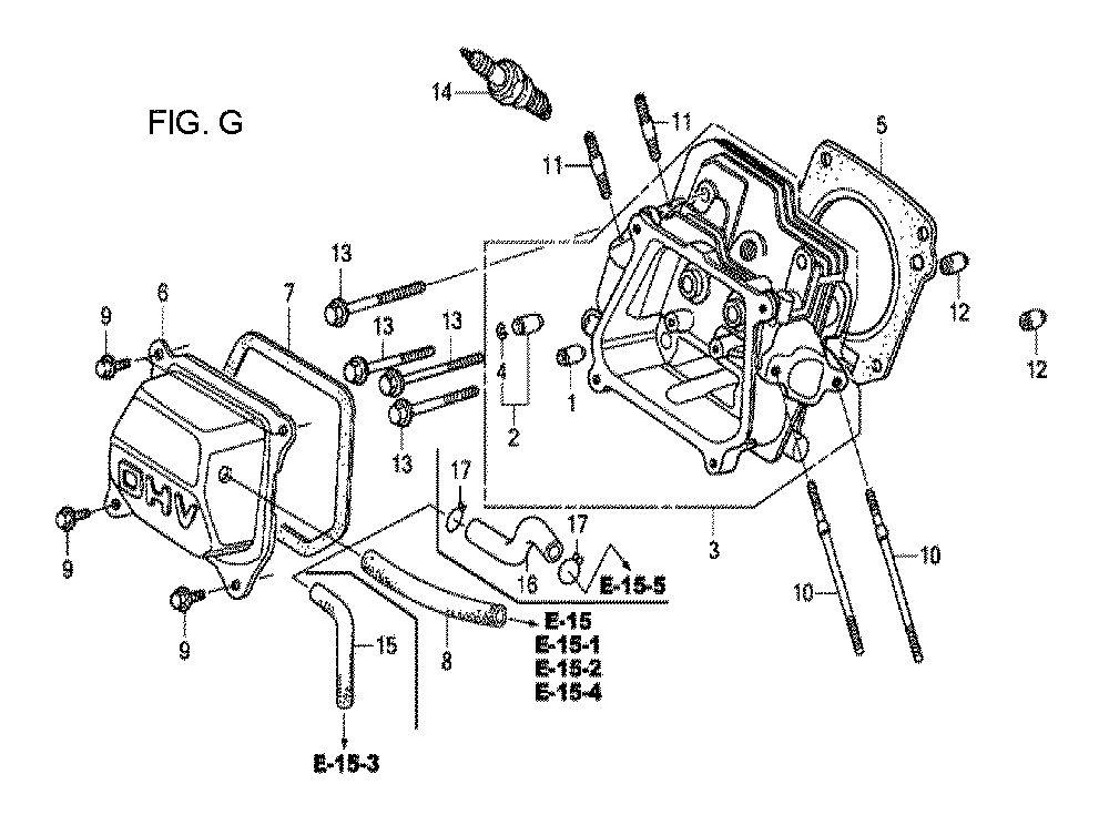 Fig-7 Diagram and Parts List for GX120T1 Type QX26 Honda Engine