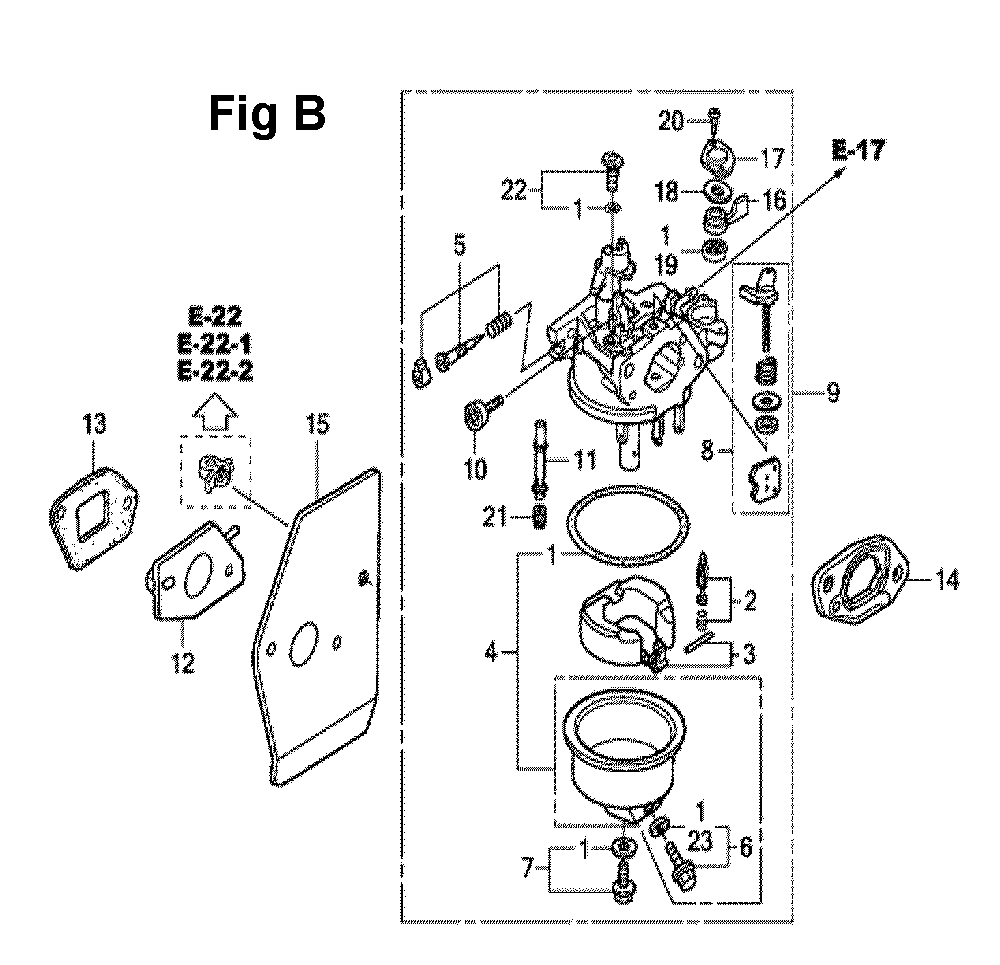 Fig-5 Diagram and Parts List for GXV160UH2 Type SFY Honda Engine