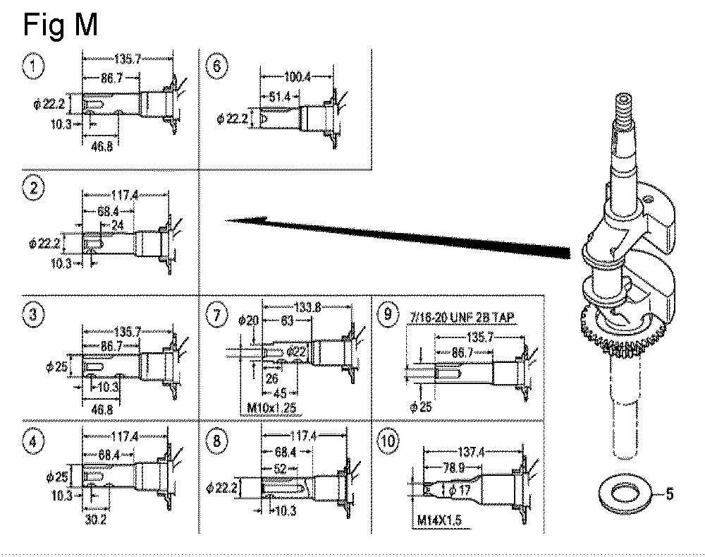 Fig-13 Diagram and Parts List for GCV160A Type S3H Honda Engine