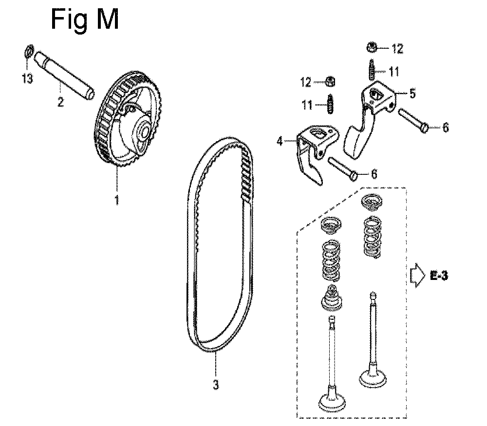 Fig-13 Diagram and Parts List for GC160 Type QHC Honda Engine