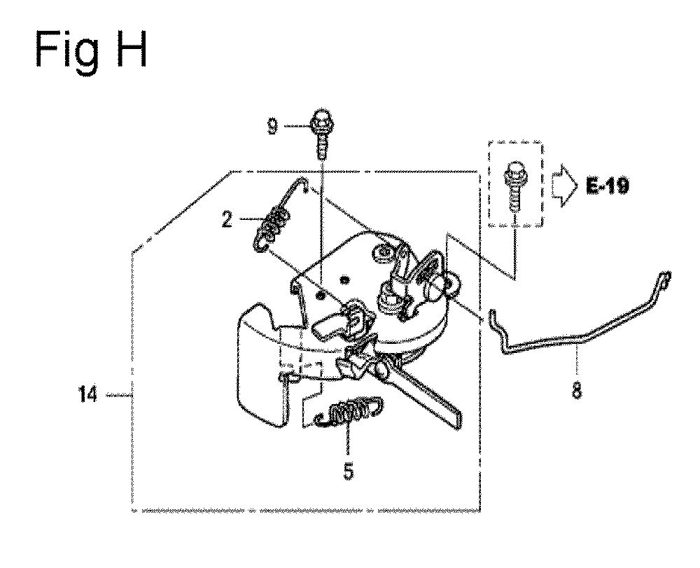 Fig-8 Diagram and Parts List for GSV190A Type S3A Honda Engine